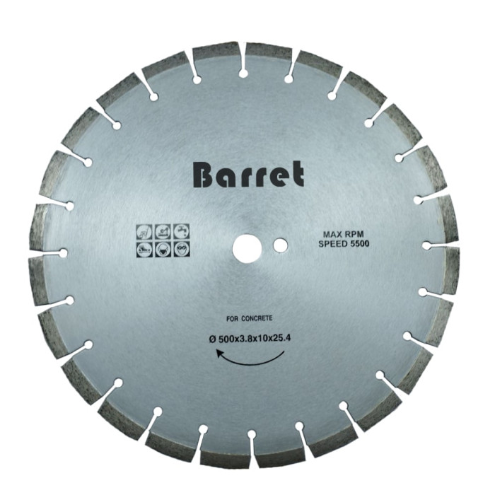 Алмазний відрізний диск Barret D-500, 500 мм