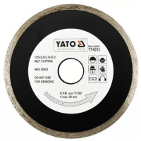 Диск алмазний суцільний YATO YT-6013 125x5,3x22,2 мм. H= 2,2 мм. для мокрої різки