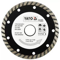 Диск алмазный турбо YATO YT-6023 Ø= 125x8,0x22,2 мм. H=2,6 мм