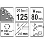 Диск алмазний турбо YATO YT-6023 Ø= 125x8,0x22,2 мм. H= 2,6 мм