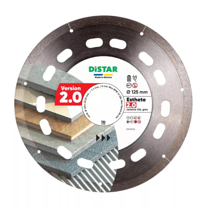 Круг алмазный Distar 125x1,1x22 Esthete 2,0 для керамогранита (10126024010)