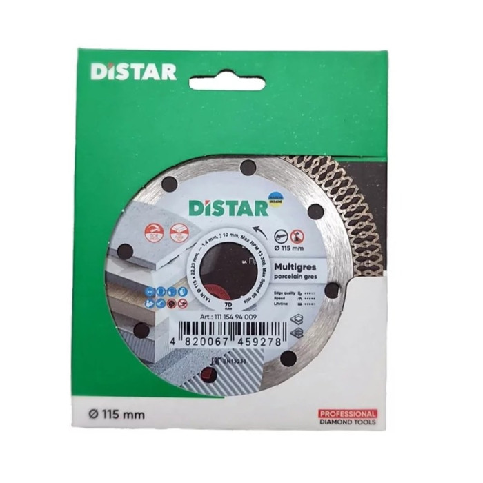 Круг алмазний для керамограніту Distar 1A1R 115x1,4x22,23 Multigres (11115494009)
