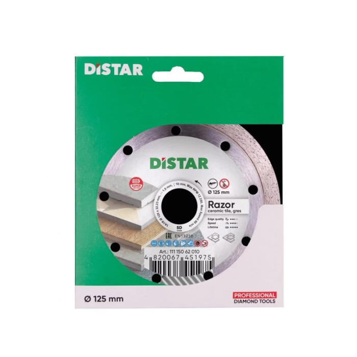 Круг алмазний  для керамограніту Distar 1A1R 125x1,1x8x22,23 Esthete (11115421010)