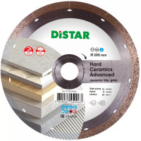 Круг алмазный для керамогранита Distar Hard ceramics Advanced 1A1R 200x1,3x10x25,4 (11120349015)