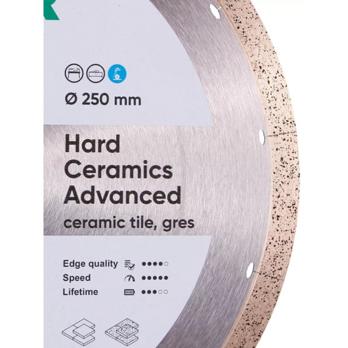 Круг алмазний для керамограніту Distar Hard ceramics Advanсed 1A1R 250x1,5x10x25,4 (11120349019)