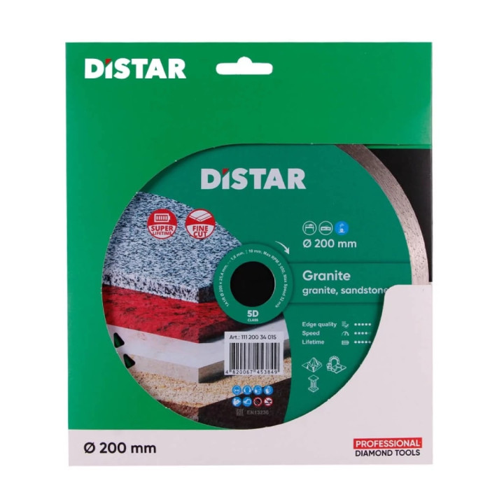 Круг алмазний для плиткоріза Distar Granite 1A1R 200x1,6x10x25,4 (11120034015)