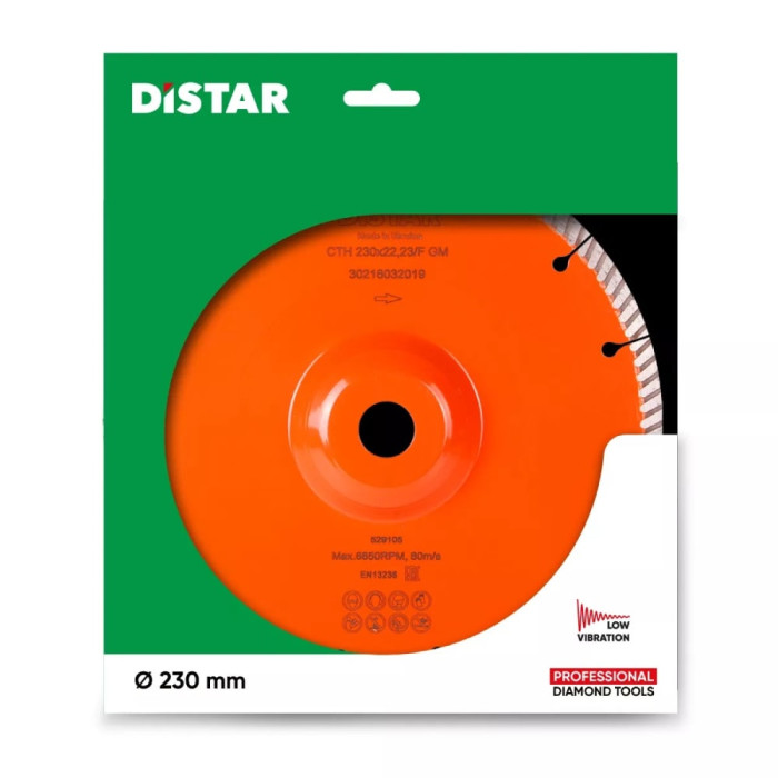 Круг алмазний фланцем для граніту Distar Turbo 230х22,23 LASER F (30216032019)