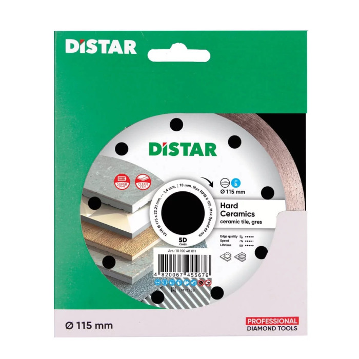 Круг алмазний відрізний Distar 1A1R 115x1,4/1,0x10x22,23 Hard ceramics (11115048011)