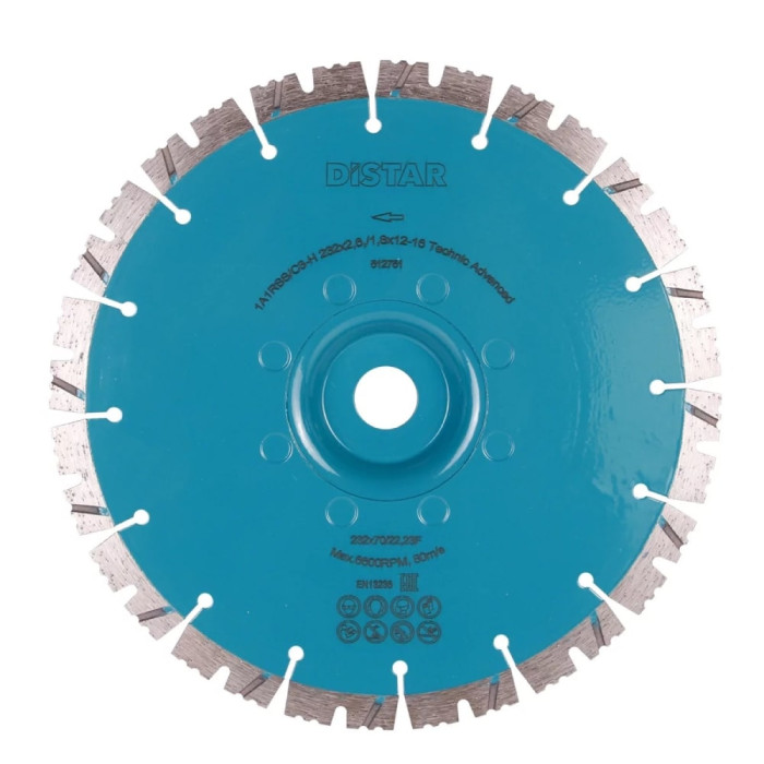 Коло алмазний відрізний Distar TECHNIC ADVANCED 1A1RSS 232X22,23F з фланцем (04338347018)