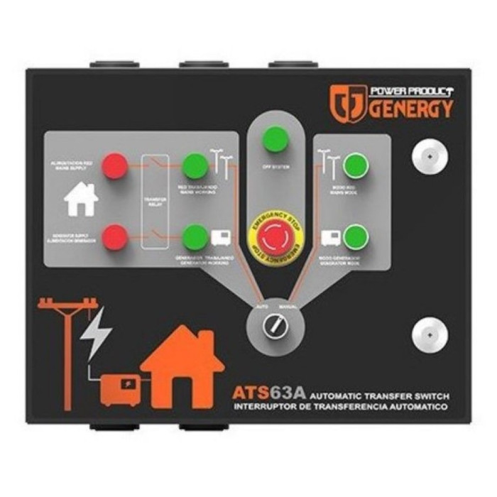 Блок автоматического ввода резерва для генератора GENERGY 63А (240214090.ats)
