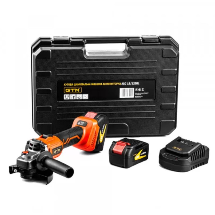 Аккумуляторная болгарка GTM AGC18/125BL бесщёточная (2693)