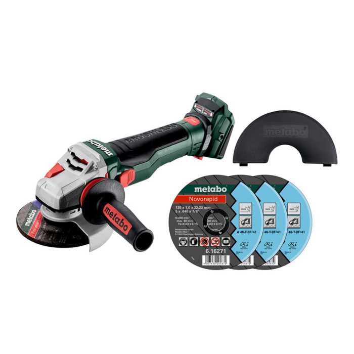Аккумуляторная болгарка Metabo Set WB 18 LTX BL 15-125 Quick (без АКБ и ЗУ) (691226000)