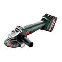 Аккумуляторная болгарка Metabo W 18 7-125 + 2x 4,0Ah, ASC 55, metaBOX 165 L (602371510)