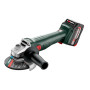 Акумуляторна кутова шліфувальна машина щіткова Metabo W 18 L 9-125 Quick (2x5,2Ah, зарядне ASC 55, metaBOX 165 L) (602249650)