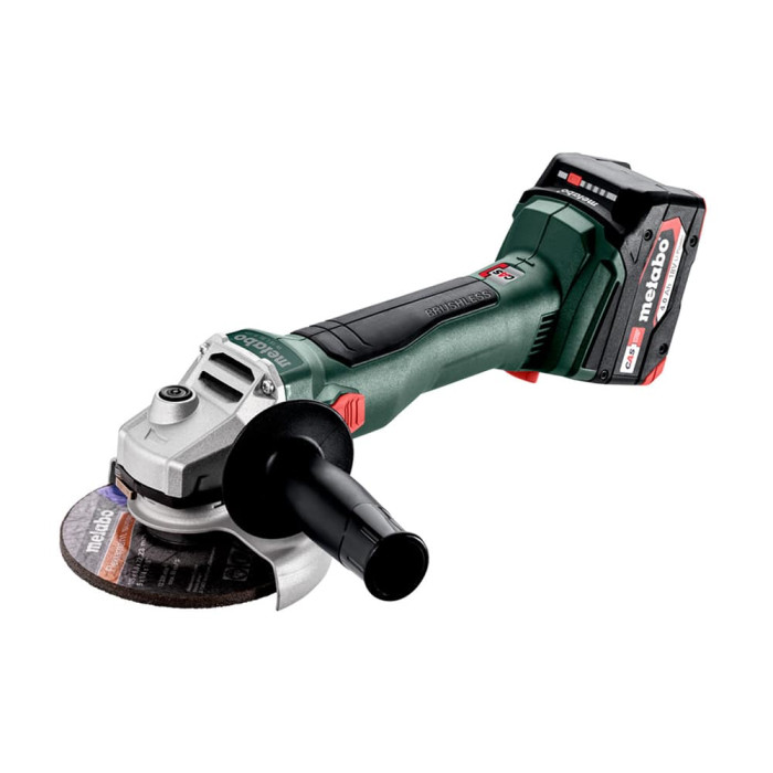 Акумуляторна кутова шліфувальна машина Metabo W 18 L BL 9-125 (2x 4,0Ah, ASC 55, metaBOX 165 L) (602374510)
