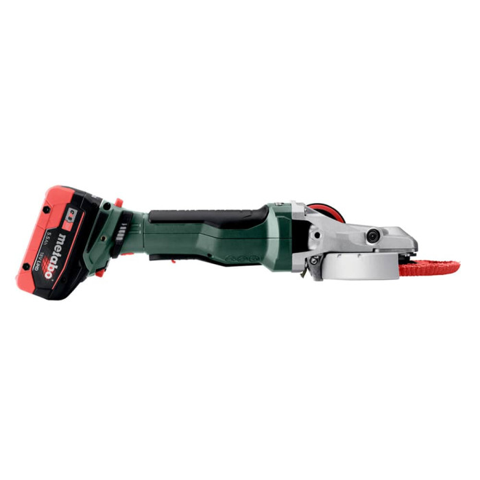 Акумуляторна кутова шліфувальна машина з плоским корпусом редуктора Metabo WVBF 18 LTX BL 15-125 Quick (601308840)
