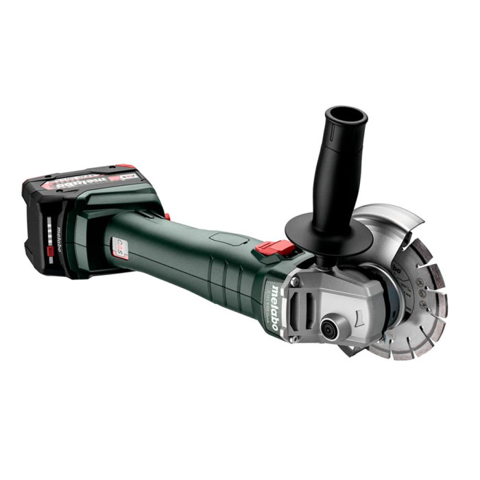 Болгарка аккумуляторная щеточная Metabo W 18 L 9-125 (2x 4,0Ah, ASC 55, metaBOX 165 L) (602247510)