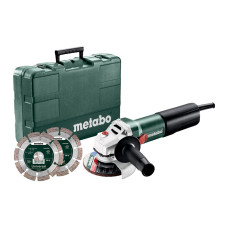Болгарка сетевая Metabo WQ 1100-125 + 2 алмазных диска (610035510)
