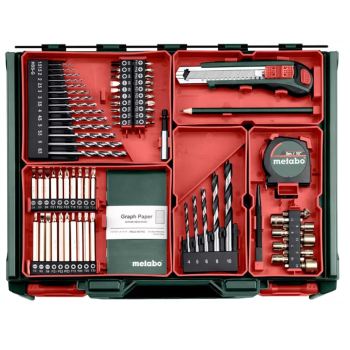 Акумуляторний дриль-шуруповерт Metabo BS 18 L BL + 2x2Ah Li-Power; SC 30; Mobile workshop (613155710)