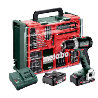 Аккумуляторная дрель-шуруповерт Metabo BS 18L BL + 2x2Ah Li-Power; SC 30; Mobile workshop (613155710)