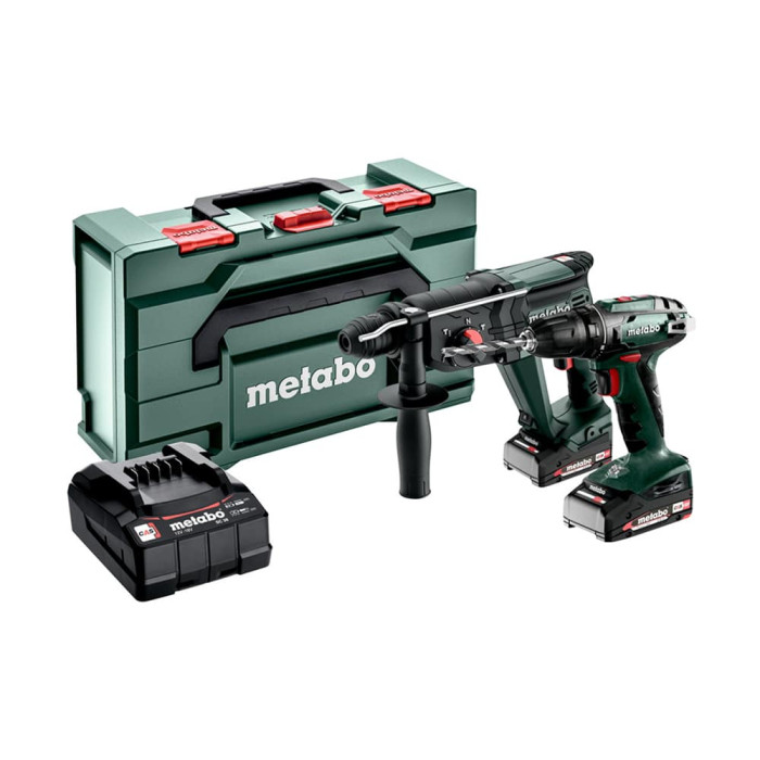 Акумуляторний перфоратор щітковий Metabo Combo Set 2.3.2 18 V*BS18+KH18LTX24 (2x2,0Ah, SC 30, metaBOX 165 L) (685216500)