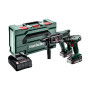 Акумуляторний перфоратор щітковий Metabo Combo Set 2.3.2 18 V*BS18+KH18LTX24 (2x2,0Ah, SC 30, metaBOX 165 L) (685216500)