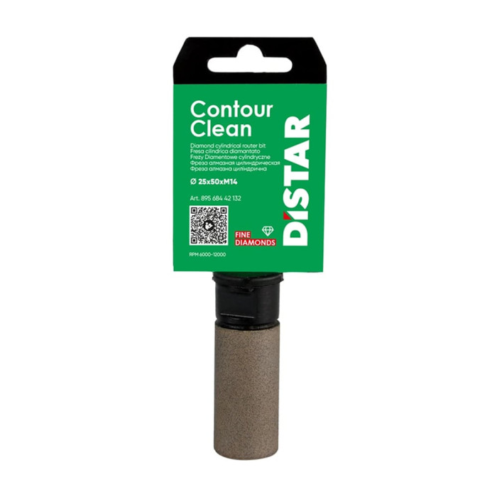 Фреза алмазная пальчиковая DiStar GF V 25/10x50xM14 Contour PRO (89568442045)