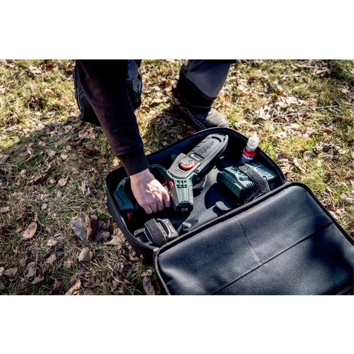 Мини-пила аккумуляторная для подрезки веток Metabo MS 18 LTX 15 (1x2.0Ач, SC 30, мягкая сумка) (600856500)