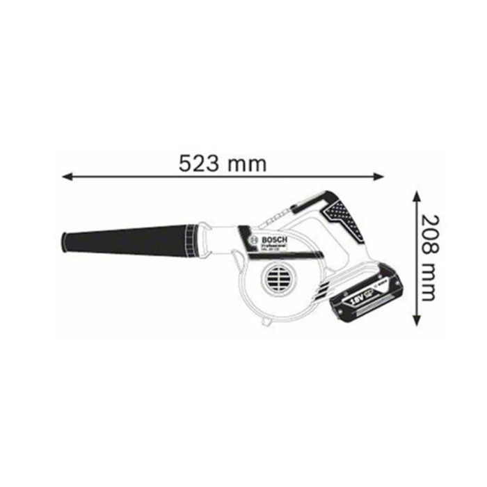Акумуляторна повітродувка Bosch GBL 18V-120 Professional (без АКБ і ЗП) (06019F5100)