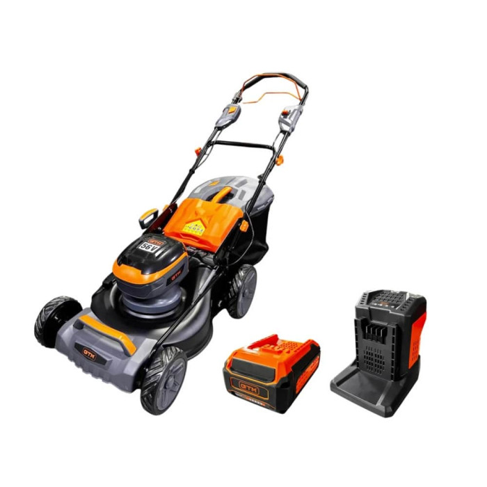 Газонокосилка аккумуляторная GTM LM56/480SP-V KIT, 56В, ширина среза 48 см, самоходная+акум. 4А*ч + зарядное устройство (83920)