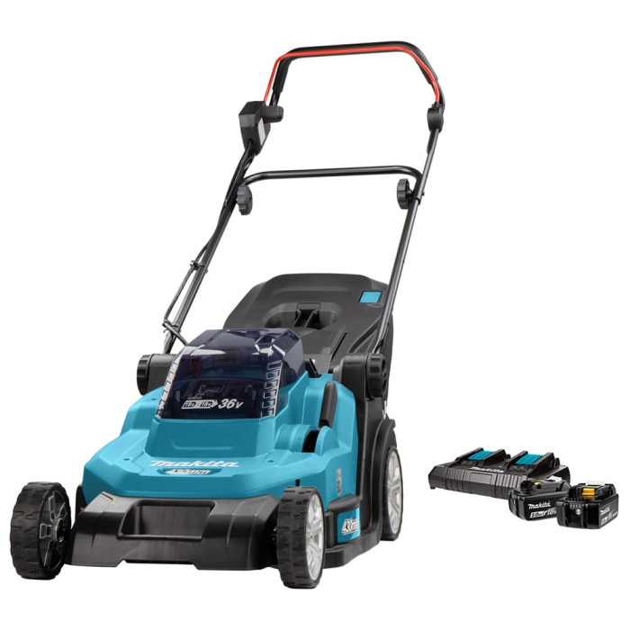Газонокосарка акумуляторна MAKITA DLM432CT2, 18В+18В, 430мм