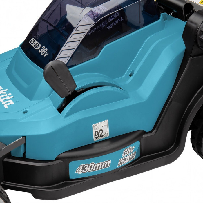 Газонокосарка акумуляторна MAKITA DLM432CT2, 18В+18В, 430мм