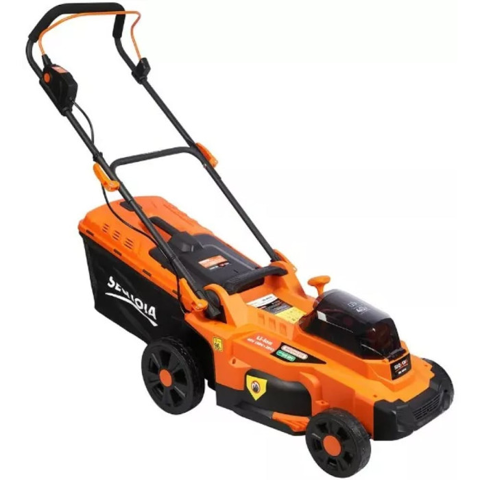 Аккумуляторная газонокосилка SEQUOIA SBL4037B-E2W, 2 аккумулятора и ЗУ