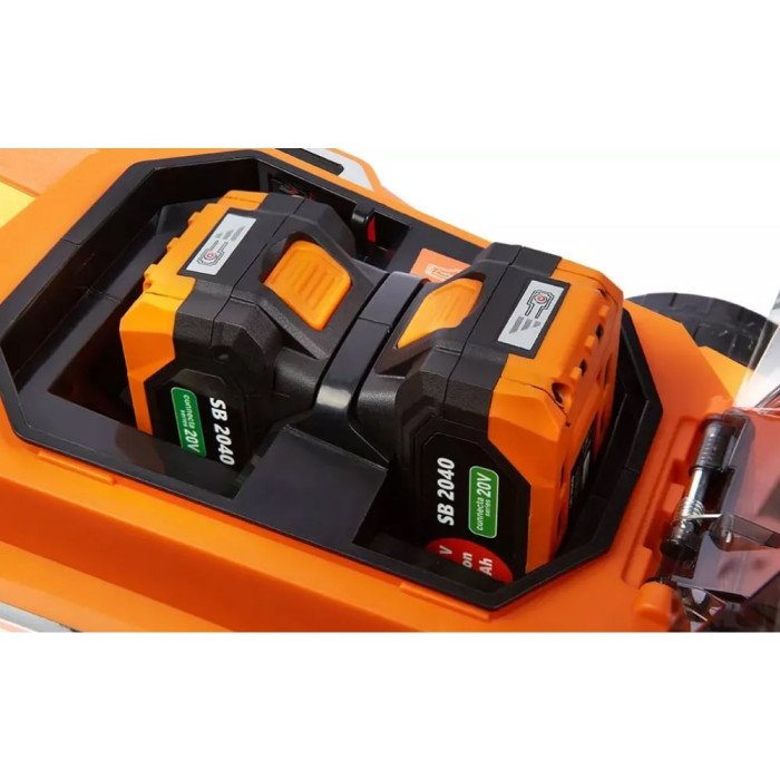 Аккумуляторная газонокосилка SEQUOIA SBL4037B-E2W, 2 аккумулятора и ЗУ