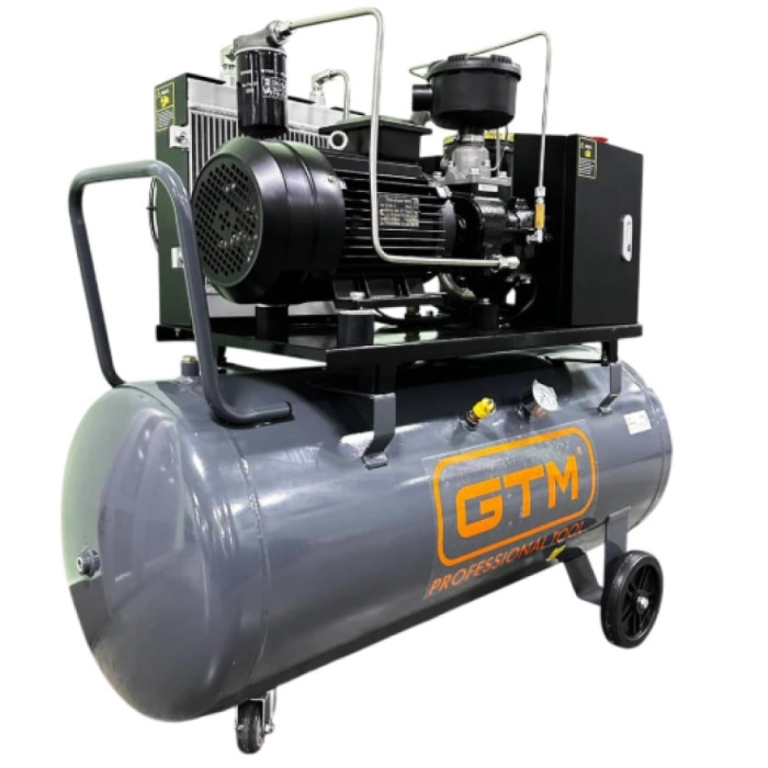 Винтовой воздушный компрессор 200 л GTM DLG7.5V масляный 1000л/хв 7,5кВт 8бар 380В (27295)