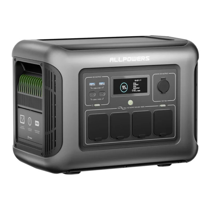 Портативна електростанція ALLPOWERS R1500 LITE, 1600 Вт, 1056Вт·год, акумулятор LiFeP04