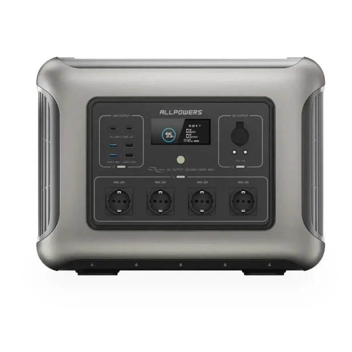 Портативна електростанція ALLPOWERS R2500, 2500 Вт, 2016 Вт·год, акумулятор LiFeP04