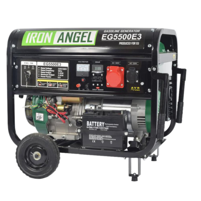 Трехфазный генератор бензиновый Iron Angel EG 5500 E3