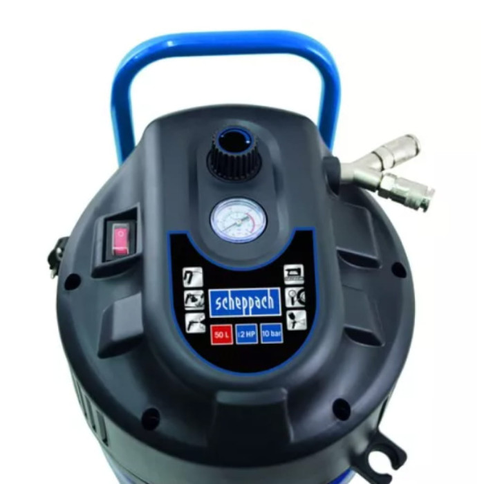 Компрессор прямой безмасляный Scheppach HC51V, 50 л, 10 бар, однофазный (5906125901)
