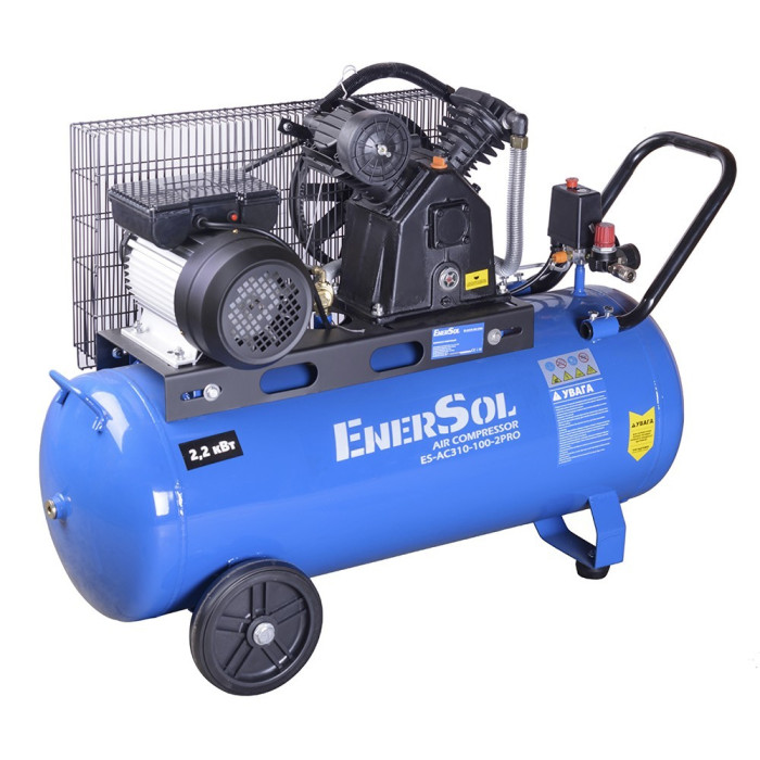Компресор повітряний з ремінним приводом ENERSOL ES-AC310-100-2PRO