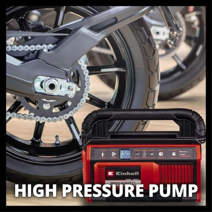 Компрессор воздушный гибридный Einhell PRESSITO 18/25 Hybrid 220В + 18В (без аккум.) (4020430)