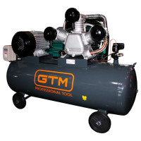 Поршневой воздушный компрессор GTM KC3090-220L ременный, 220 л, 7,5 кВт 10бар 380В 3 цилиндра V-под. (27159)