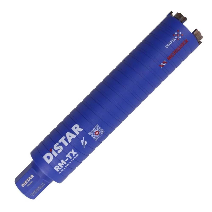 Свердло алмазне по бетону Distar 72x300мм, хвостовик 1_1/4 UNC, для роботи з мікроударом, RM-TX (10170085024)