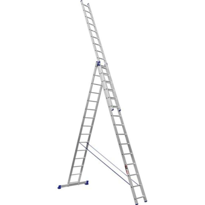 Алюминиевая трехсекционная усиленная лестница Stark 3*15 SVHR3x15pro (525315513)