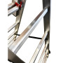 Лестница алюминиевая трёхсекционная GTM KME308 3x8 ступенек 2.18-4.88м (39945)