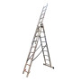 Лестница алюминиевая трёхсекционная GTM KME309 3x9 ступенек 2.45-5.69м (39946)