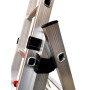 Лестница алюминиевая трёхсекционная GTM KME309 3x9 ступенек 2.45-5.69м (39946)