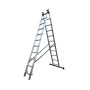Лестница алюминиевая трёхсекционная GTM KME311, 3x11 ступенек 2.99-7.31м (39948)