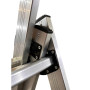 Лестница алюминиевая трёхсекционная GTM KME314 3x14 ступенек 3.8-9.74м (39951)
