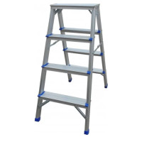 Стремянка алюминиевая Werk LB404 двухсторонняя 4 ст. (90246)